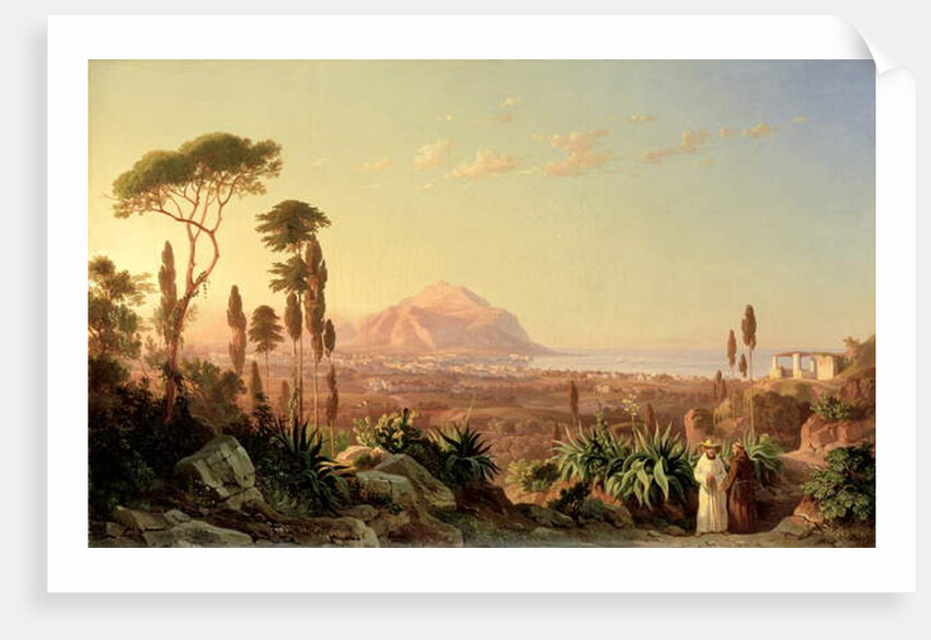 Palermo with Mount Pellegrino, c.1850 by Carl Wilhelm Goetzloff