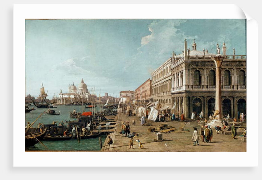 View of the Molo, the Biblioteca Marciana and the Column of St. Theodore, Venice, 1735 by (1697-1768) Canaletto