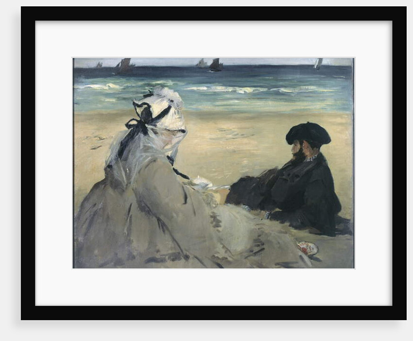 On the beach. - 1873, oil on canvas by Edouard Manet