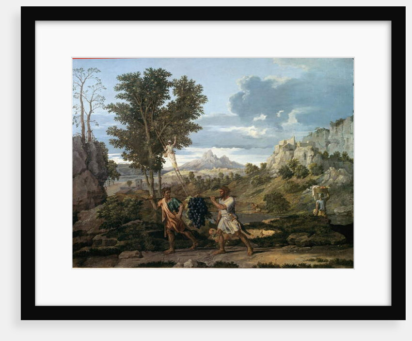 Autumn or the bunch of grapes brought back from the promised land - by Nicolas Poussin