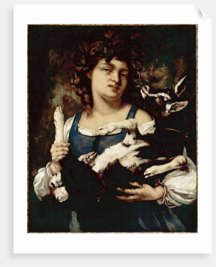 A country girl with a kid by Gustave Courbet