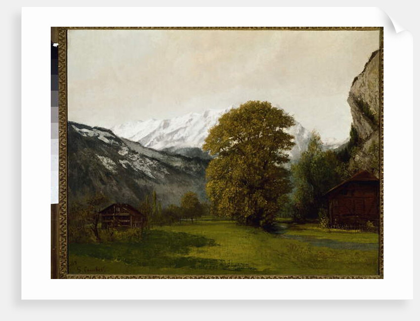 Landscape at Interlaken, Switzerland by Gustave Courbet