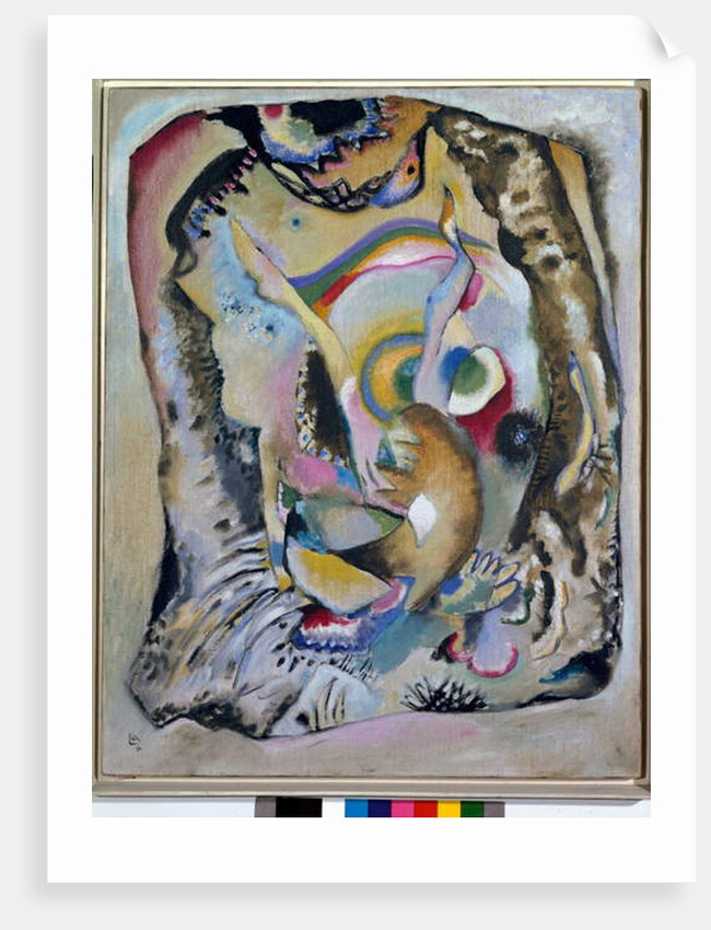 Painting on clear background, 1916 by Wassily Kandinsky