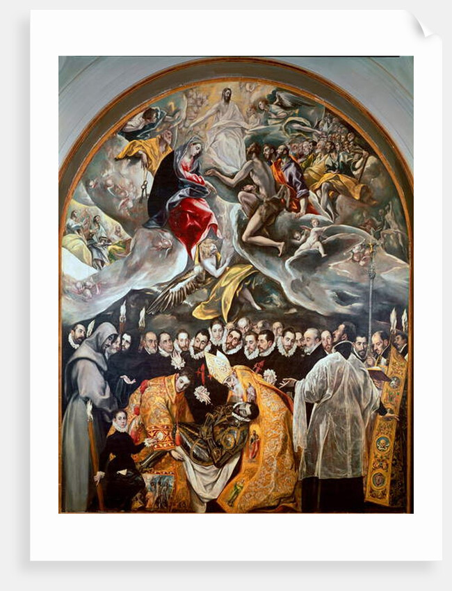 The funeral of the Count of Orgaz. Lower detail by El (1541-1614) Greco