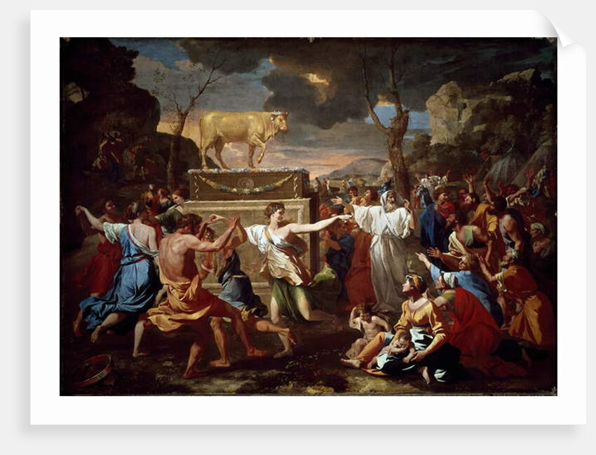Adoration of the Golden Calf, 1633-34 by Nicolas Poussin