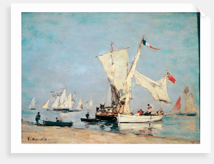 Sailing Boats, c, 1869 by Eugene Louis Boudin