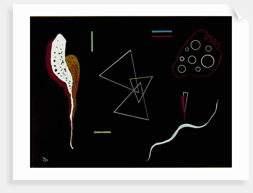 Three Triangles Painting by Vassily Kandinsky Venice, Galleria by Arte Moderna by Wassily Kandinsky