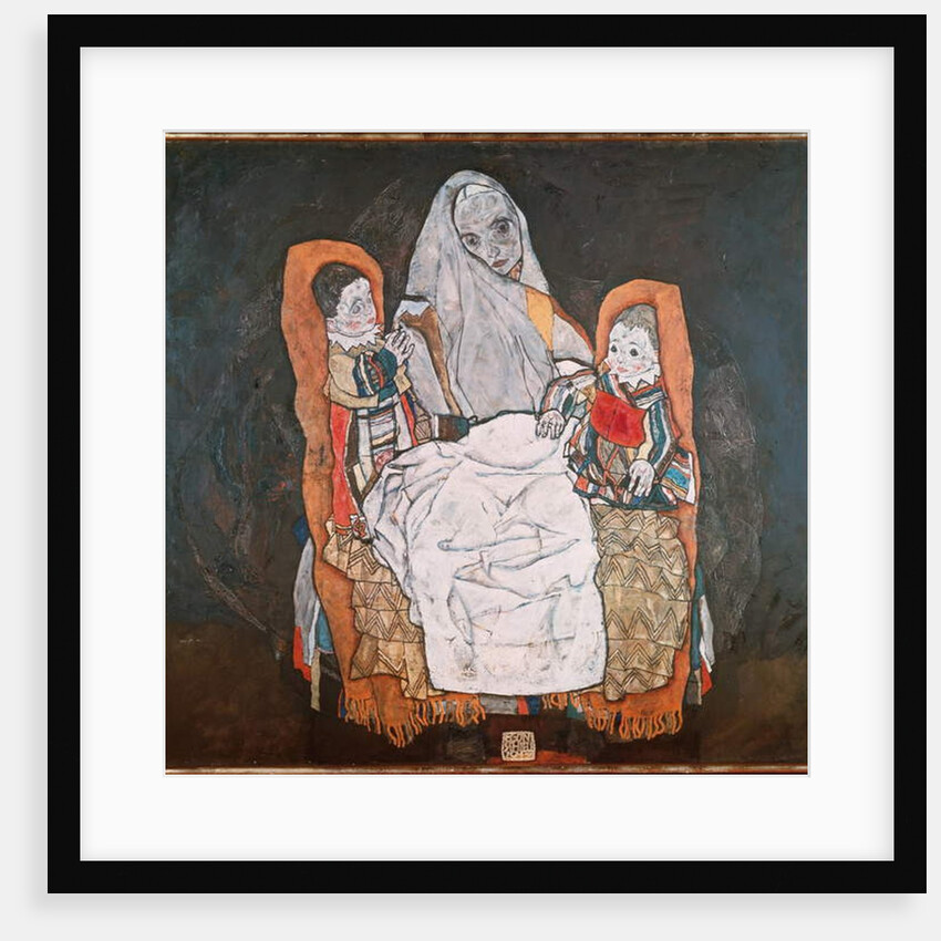 Mother with her two children, III Painting by Egon Schiele 1914 Vienna, Museum Karlsplatz by Egon Schiele