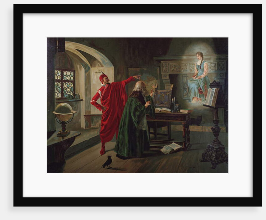 Marguerite, Faust and Mephisto Scene from 'Faust' by Charles Gounod c.1900 by Fabio Cipolla