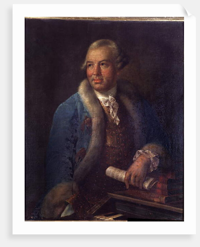 Portrait of german composer Christoph Willibald Gluck, 18th century by German School