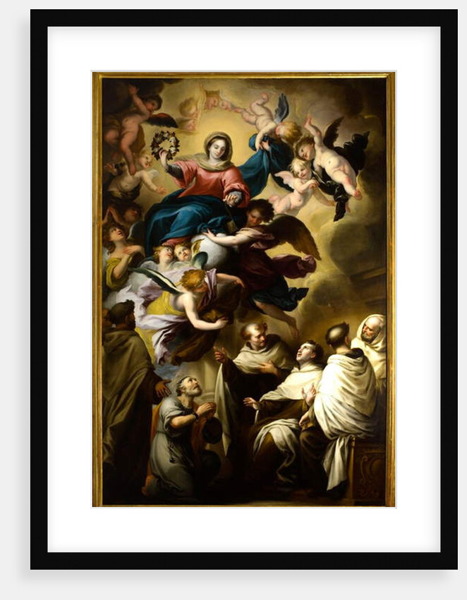 The Virgin appears to the Carmelitan Saints by School Italian