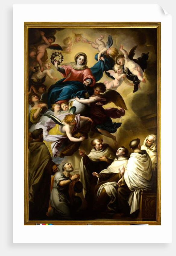 The Virgin appears to the Carmelitan Saints by School Italian