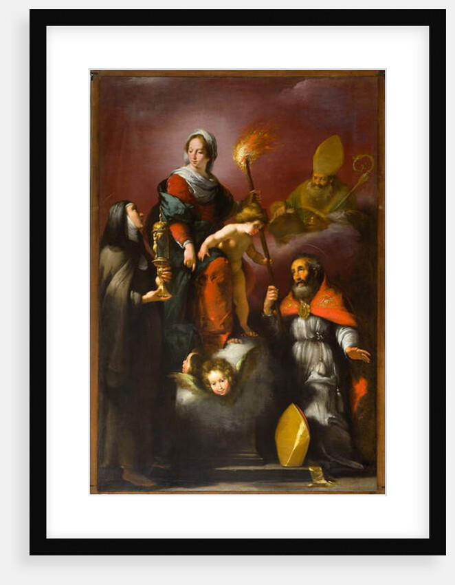Madonna with Child and Saints Clare, Ambrose and Erasmus, c.1625 by Italian School