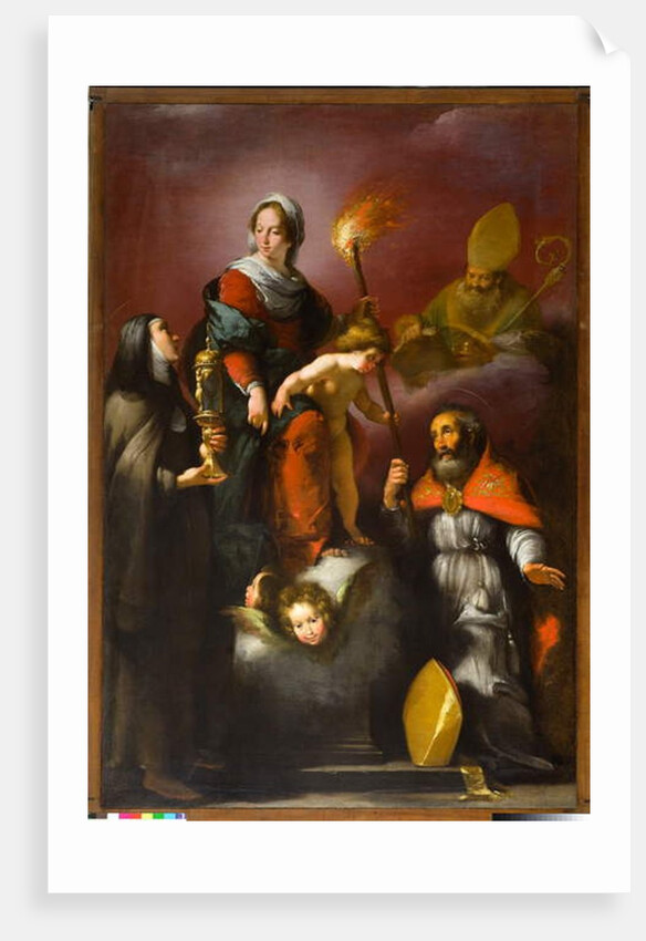 Madonna with Child and Saints Clare, Ambrose and Erasmus, c.1625 by Italian School
