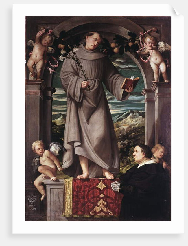 Saint Anthony of Padua, 1529 by Girolamo Romanino