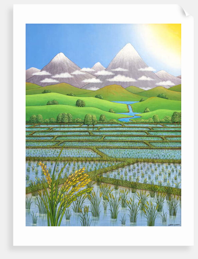 Japan Rice Paddy Field, 1997 by Larry Smart