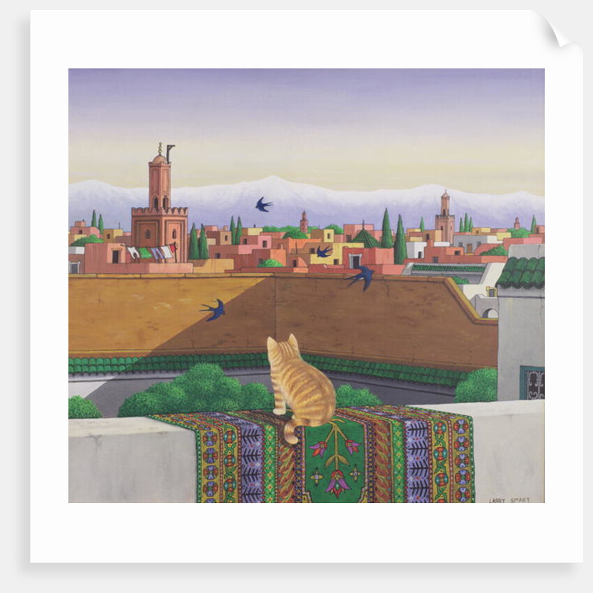 Rooftops in Marrakesh, 1989 by Larry Smart