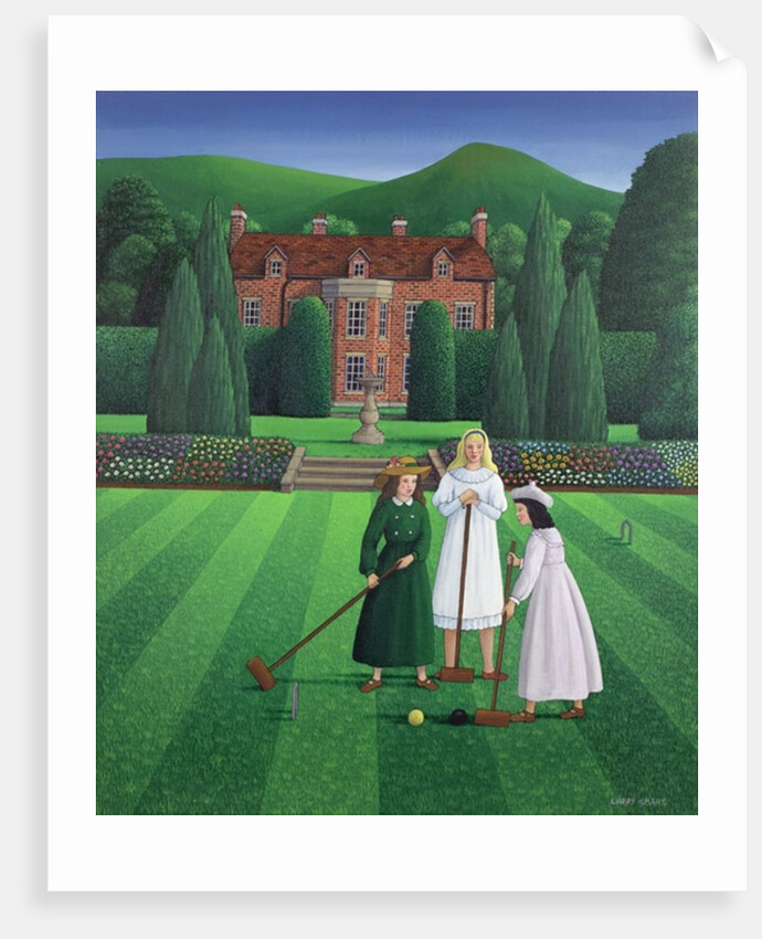 The Croquet Match, 1986 by Larry Smart