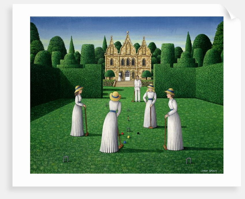 The Croquet Match, 1978 by Larry Smart