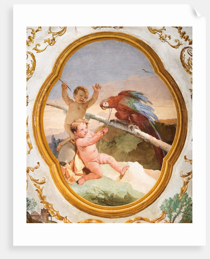 Putti with a Parrot by Giandomenico Tiepolo