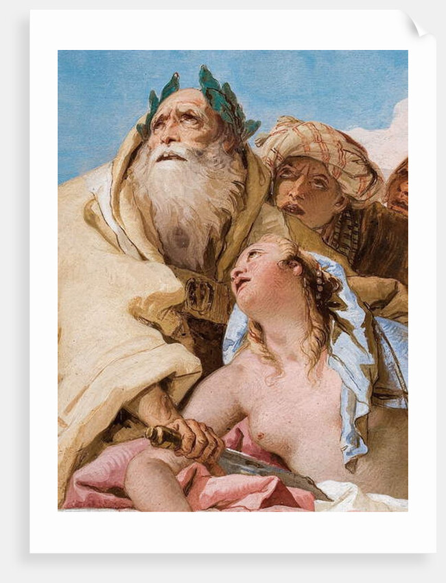 Detail of Calchas and Iphigenia from The Sacrifice of Iphigenia by Giovanni Battista (1696-1770) Tiepolo