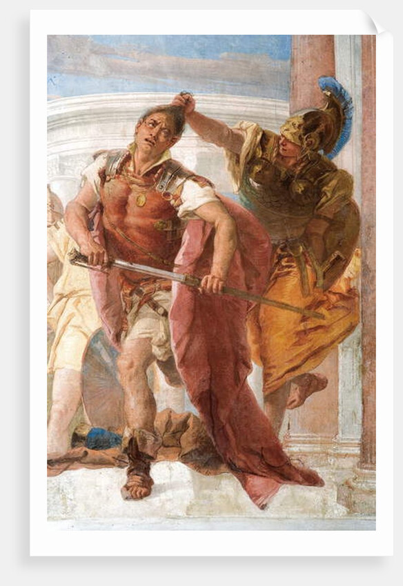 Detail of Minerva Restraining Achilles from Killing Agamemnon by Giovanni Battista (1696-1770) Tiepolo