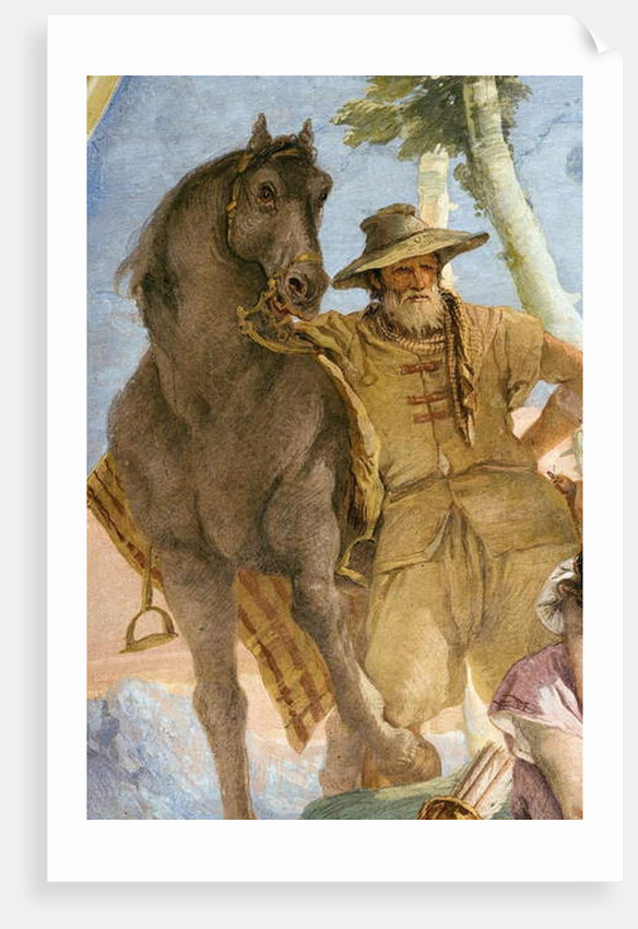 Detail of Peasant by Giovanni Battista Tiepolo