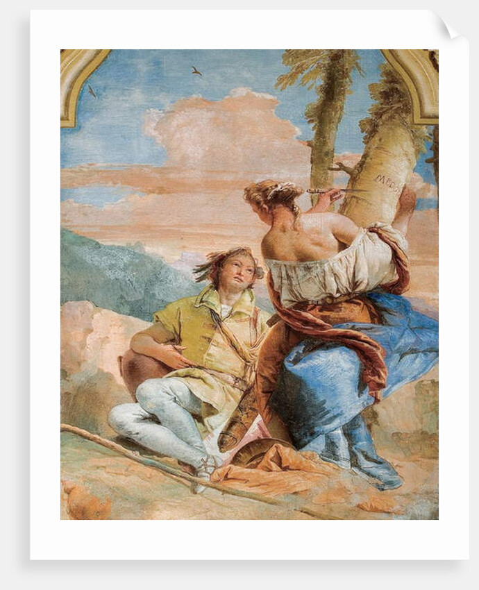 Angelica Carving Medoro's Name into a Tree by Giovanni Battista (1696-1770) Tiepolo