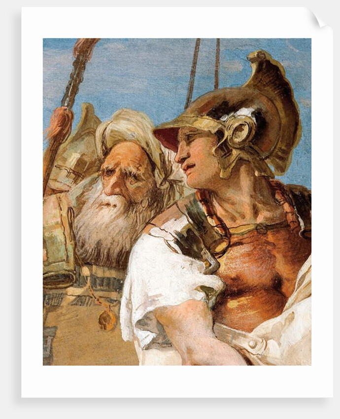 Detail of Aeneas, from Aeneid Presents Cupid, Disguised as Ascanius, to Dido by Giovanni Battista (1696-1770) Tiepolo