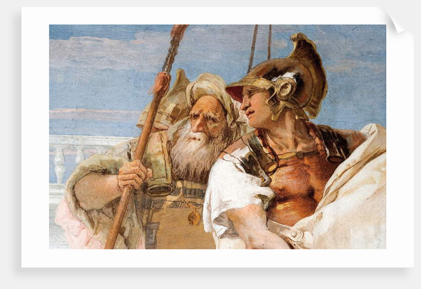 Detail of Aeneas, from Aeneid Presents Cupid, Disguised as Ascanius, to Dido by Giovanni Battista (1696-1770) Tiepolo
