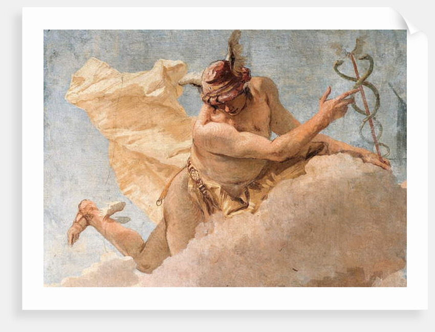 Detail of Mercury, from Mercury Exhorting Aeneas to Leave Carthage by Giovanni Battista (1696-1770) Tiepolo