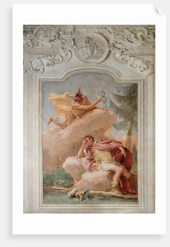 Mercury Exhorting Aeneas to Leave Carthage by Giovanni Battista (1696-1770) Tiepolo