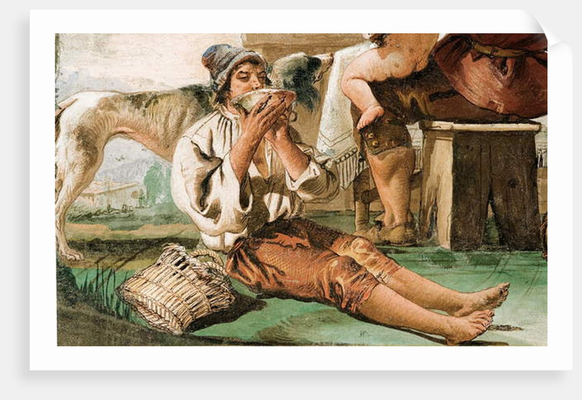 Detail from Peasant Family at Table by Giandomenico Tiepolo