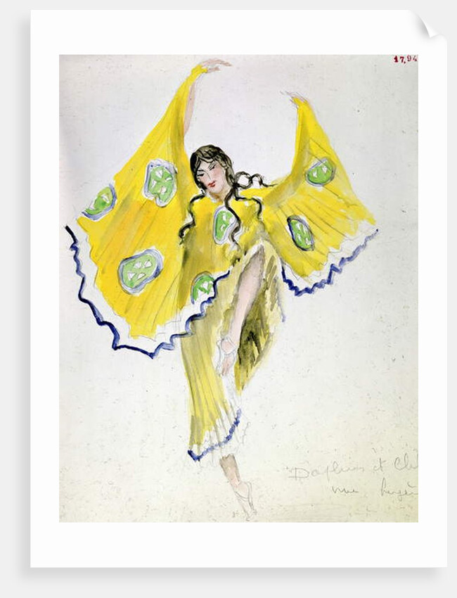 Costume design for Mikhail Fokin's ballet 'Daphnis and Chloe', 1912 by Leon Bakst