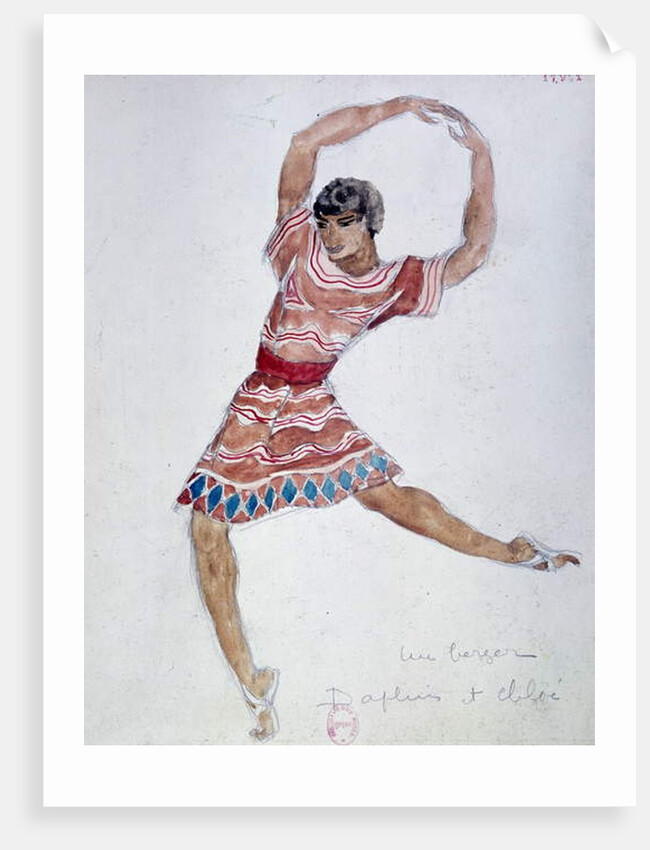 Costume design for Mikhail Fokin's ballet 'Daphnis and Chloe', 1912 by Leon Bakst