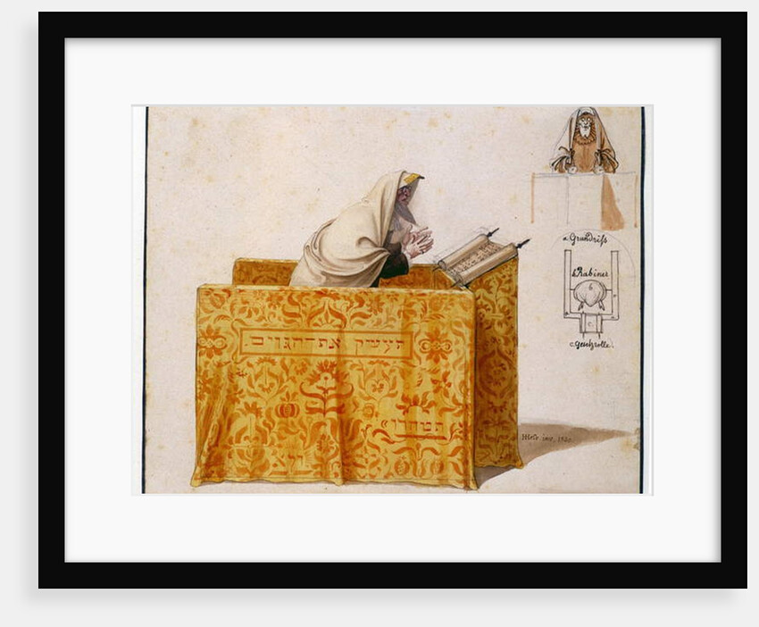 A Rabbi in a Synagogue, 1830 by Hieronymus Hess