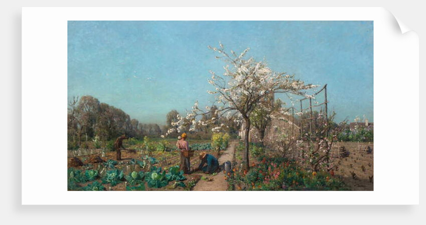 The Garden in Spring, 1885 by Adrien Louis Demont