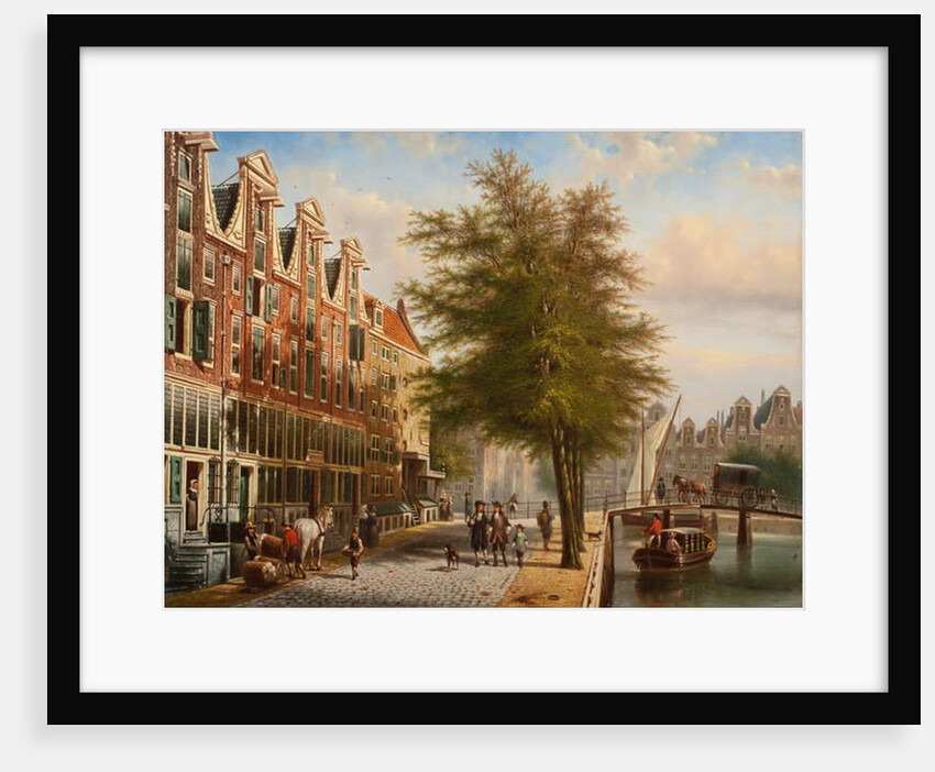 View of the Leidsegracht and Herengracht, Amsterdam by Johannes Franciscus Spohler