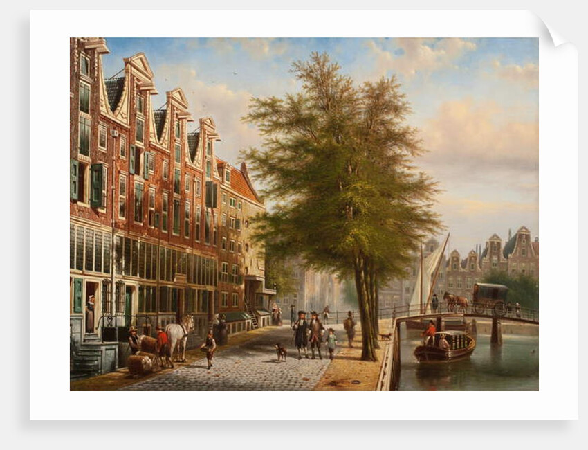 View of the Leidsegracht and Herengracht, Amsterdam by Johannes Franciscus Spohler