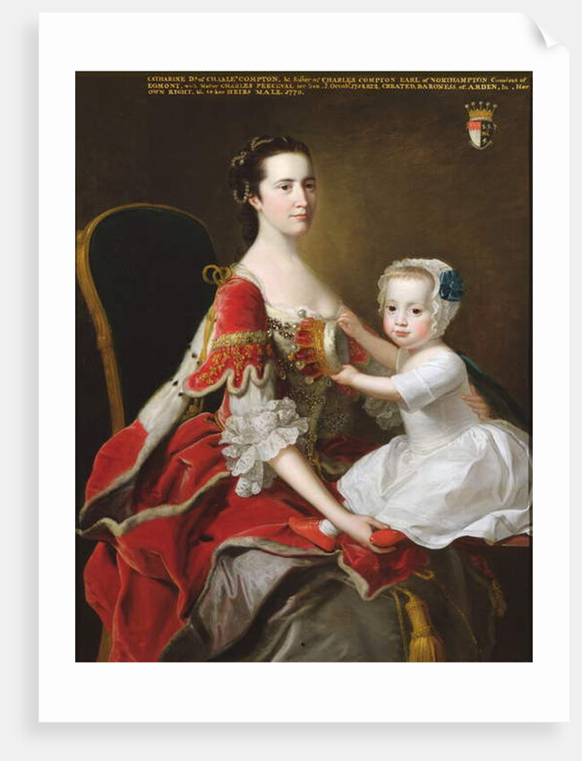Portrait of Catherine Compton Countess of Egmont and her Eldest Son Charles Perceval 1758 by Thomas Hudson