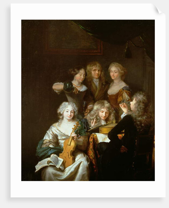 Interior with Musicians by David van der Plaes