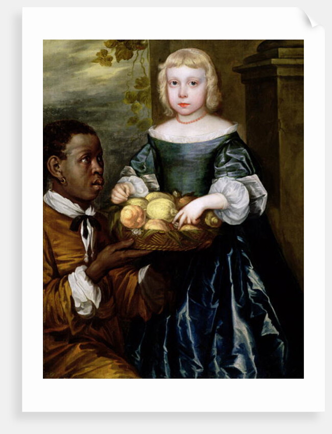 A Young Girl Being Offered a Basket of Fruit by a Servant, c.1650 by English School