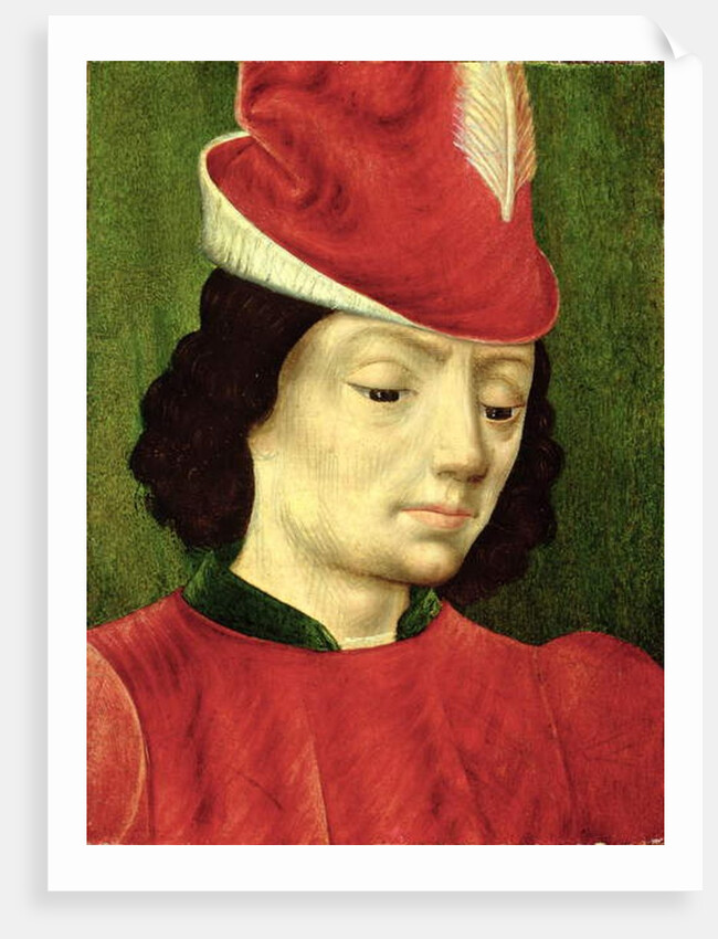 Portrait of a Young Man by (fl.c.1483-c.1529) (after) Master of Moulins