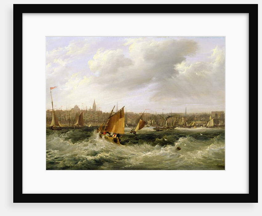 Liverpool, Lancashire from the River Mersey and New Brighton, 1838 by Frederick Calvert