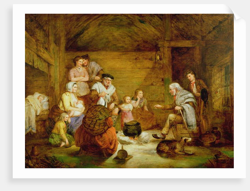 In the Crofter's Home, 1868 by Alexander Leggett