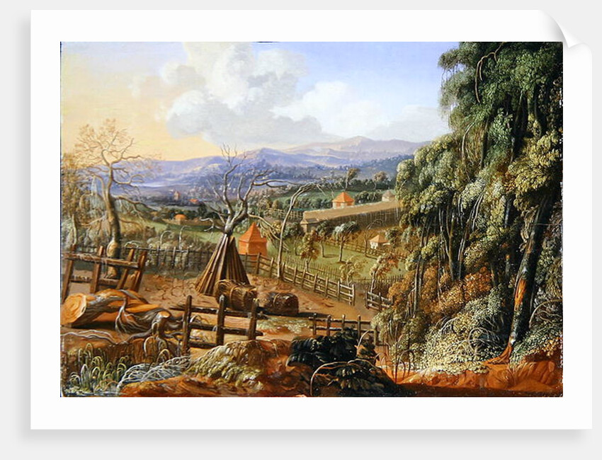 Fall Landscape in England with an Impending Storm, c.1735 by Robert Griffier