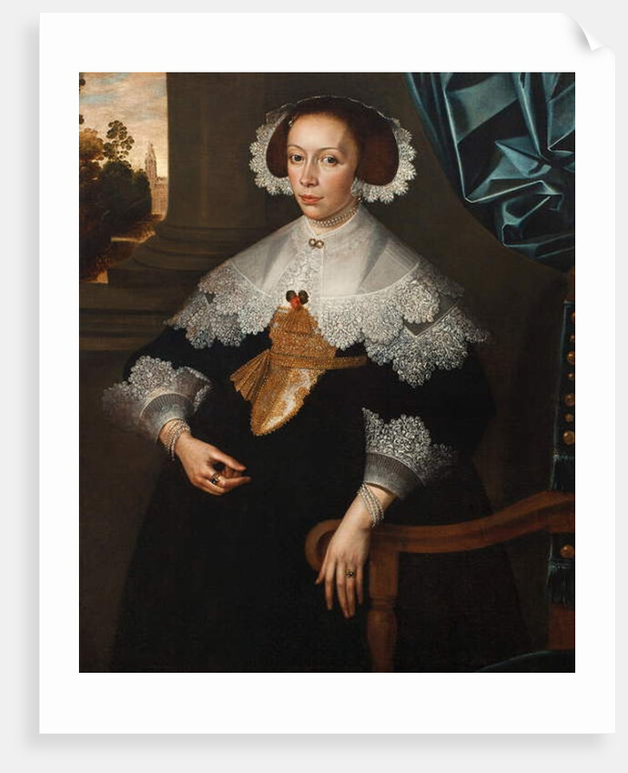 Portrait of Florence-Marguerite de Renesse-Warfusée, Countess of Grimbergen, 1641 by Frans Denys