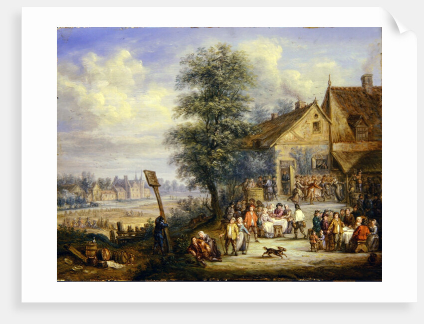 A Feast at Harvest-Time with the House of Drij Toren in the Background by Angel-Alexio Michaut