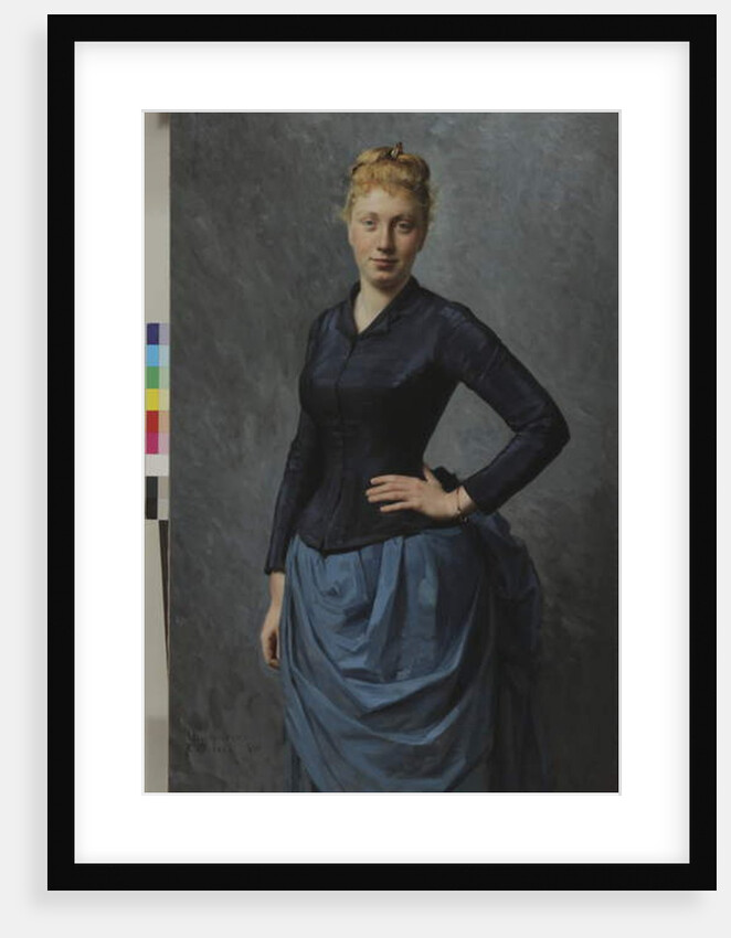 Portrait of a Young Woman in Blue, 1886 by Georges-Jean-Louis Cormeray
