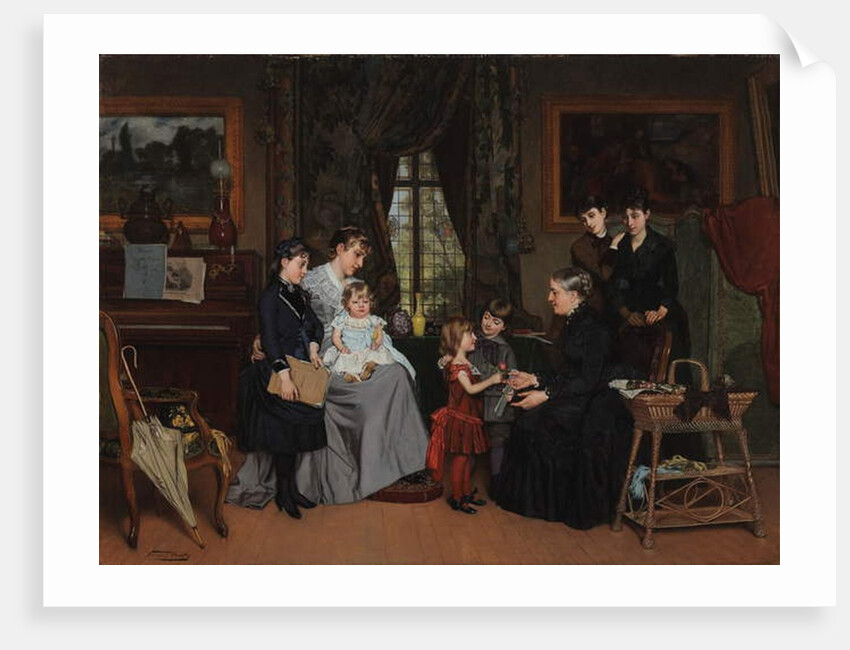 Grandma's Birthday by Louis Edmond Pomey